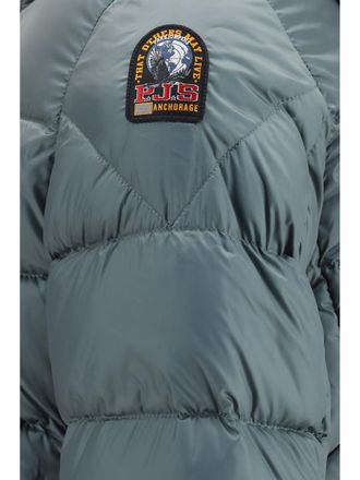 Parajumpers Mens Puffer Jacket Pharrel Green-Blue Duck Down (inner) Padded & Green/blue