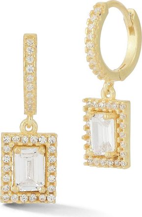 Glaze Jewelry Cubic Zirconia Drop Huggie Hoop Earrings in Gold at Nordstrom Rack