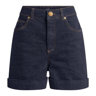 Balmain Mujer, Pantalones cortos, Azul, Talla: XS