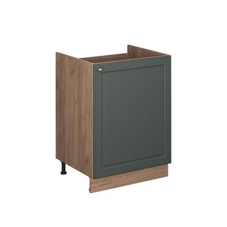 Vicco Mueble Bajo Para Fregadero Fame-line, Verde Dorado Casa De Campo/roble Dorado, 60 Cm, Vicco