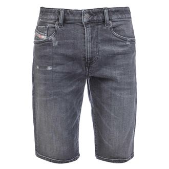 Diesel Heren Denim Slim Shorts (Zwart/Grijs)