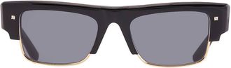 Valentino Grey Rectangular Unisex Sunglasses VLS-164 A 52