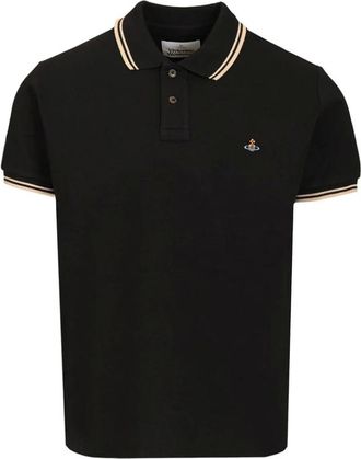 Vivienne Westwood Tops, Heren, Zwart, L, Katoen, Klassieke Polo