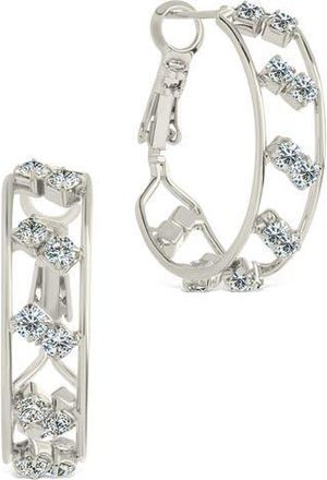 Sterling Forever Angelika Hoop Earrings in Silver at Nordstrom Rack