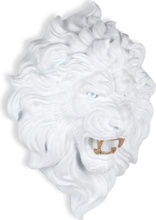 ADM Design Wandskulptur L&ouml;wenkopf Ii White