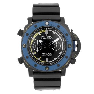 Officine Panerai Submersible Forze Speciali Chronograph Automatic Black Dial Mens Watch PAM01239
