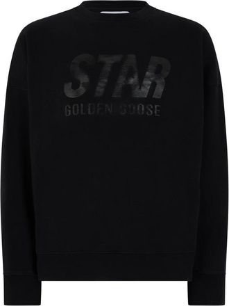 Golden Goose Katoenen sweater met ronde hals - Heren - Sweatshirts - Zwart - S - Katoen - Hoodies & sweatvesten