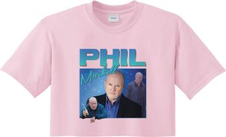 Sanfran Clothing Phil Mitchell Homage Top Funny UK Tribute Gift TV Fan 90s Legend Crop Top Shirt Extra Large/Light Pink