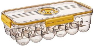 No Brand Caja De Pl&aacute;stico Transparente Para Almacenar Huevos, Con Capacidad Para Hasta 18 Huevos De Gallina Y Pato, Para Cocina Y Refrigerador, 32,5 X 17,5 X 9