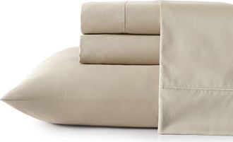Nautica Regata Solid 400 Thread Count Cotton Sheet Set in Twine at Nordstrom Rack, Size Queen