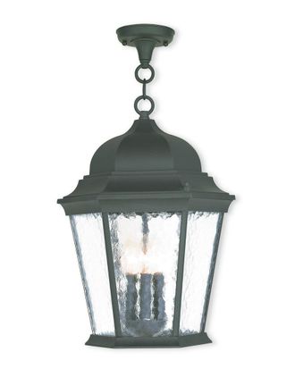 Livex Lighting Livex Hamilton 3-Light Textured Black Chain Lantern