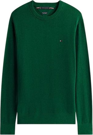 Tommy Hilfiger Trui met ronde hals - Heren - Ronde hals truien - Groen - 2XL - Truien & Vesten