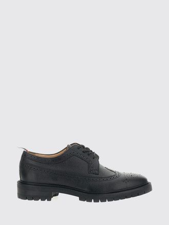 Thom Browne Grained Calf Leather Wingtip Brogue Derby Shoes with Lug Sole