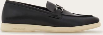Ferragamo Men Casual loafer with Gancini ornament Black Size 10.5