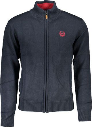 Gian Marco Venturi Gianmarco Venturi Blauwe Katoenen Heren Cardigan