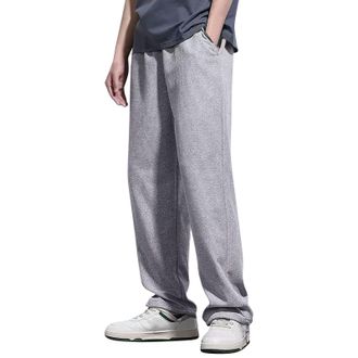 Generic Jogging Sport Pants for Men Mens Tracksuit Bottoms Trousers Casual Joggers for Men UK Side Pockets Elastic Waist Open Hem Trousers Classic Gym Sweatpa