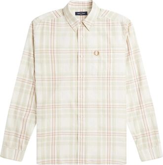 Fred Perry Geruit Tartan Shirt met Lange Mouwen - Heren - Casual Overhemden - Veelkleurig - XL - Katoen - Overhemden
