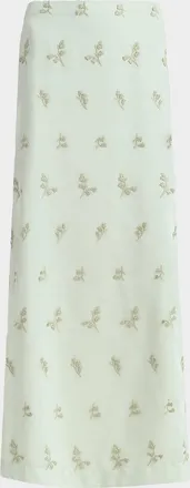 Altuzarra Linnie Embroidered Maxi Skirt