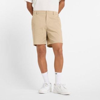 New Balance Uomo Athletics Standard Short 7 in Grigio, Twill di Cotone, Taglia 2XL