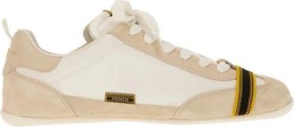 Fendi Schoenen, Heren, Beige, 41 EU, Leer, Wrap Sneakers
