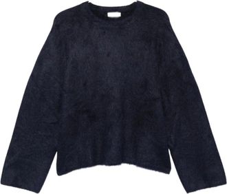 Soft Goat Alpaca Crewneck - Dames - Ronde hals truien - Blauw - M - Truien & Vesten
