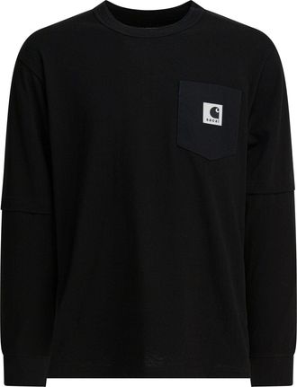 sacai Sacai X Carhartt Wip T-Shirts Nero-Uomo