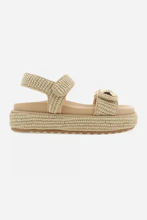 Billini Womens Porter Flatform Sandals In Natural Raffia