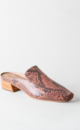 Huma Blanco Felix Slip-on Loafer Mule in Rose Snake at Nordstrom, Size 36