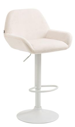Clp Taburete De Cocina Braga En Terciopelo Crema Blanco