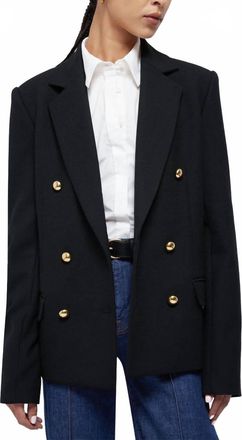 Jonathan Simkhai Becky Double Breasted Blazer In Black