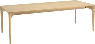 Macabane Mesa de comedor exterior 240/292 cm natural patas de roble macizo