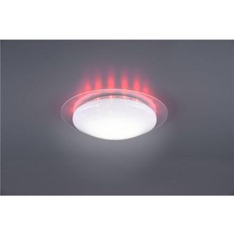 Reality Plaf&oacute;n Led Bilbo Efecto Estrella Difusor Blanco Borde Transparente Con Retroiluminaci&oacute;n Rgb Y Mando Multifunci&oacute;n
