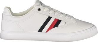 Tommy Hilfiger Witte Leren Heren Sneaker - Heren - Sneakers - Wit - 45 EU - Schoenen