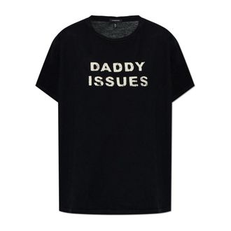 R13 T-Shirts, female, Black, Size: XS Printed T-Shirt