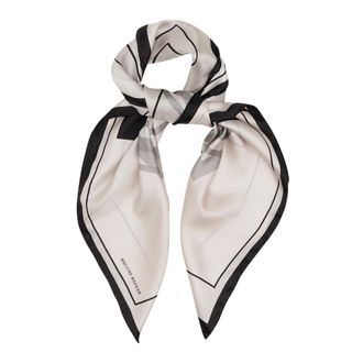 Bruuns Bazaar Graphic Print Silk Scarf - female - Bruuns Bazaar - Silk Scarves - Beige - ONE SIZE - Accessories