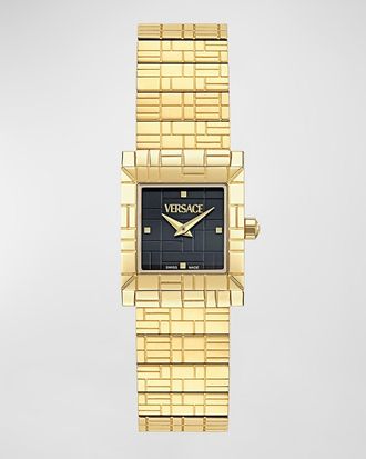 Versace 22mm Versace Mosaic Watch with Bracelet Strap, Black