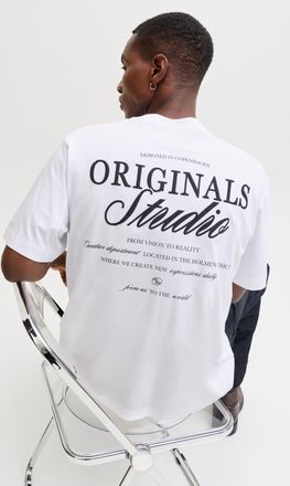 Jack & Jones Kurzarmshirt JACK & JONES JORNORREBRO TYPO TEE SS CREW NECK NOOS, Herren, Gr. XXL, hellwei&szlig; print:ss 26, Jersey, Obermaterial: 100% Baumwolle, bedruck