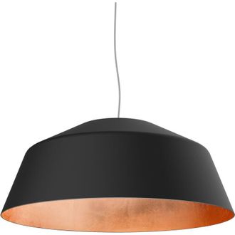 Lumicom Tokyo Sospensione, 1xE27, max 42W, metallo, nero opaco/foglia rame, D.35cm - Lumicom