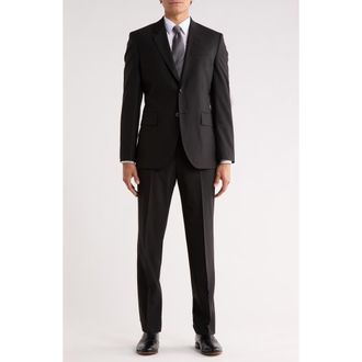 BOSS Karl Solid Suit in Black at Nordstrom Rack, Size 44 Regular