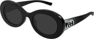 Gucci Round-frame Sunglasses - Black - One Size