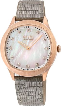 Gevril Group Morcote Diamond Mother of Pearl Dial Ladies Watch 10051