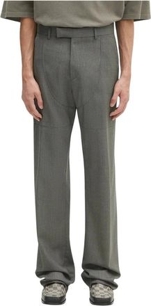 Martine Rose Broeken, Heren, Grijs, L, Wol, Wader Tailored Broeken