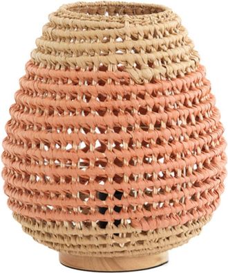 Light & Living Lampada da tavolo - Kalipa - rosso - rattan - - Light&living