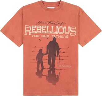 Honor The Gift T-shirt met tekst - Oranje