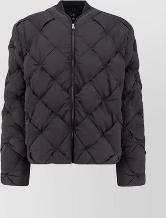 Represent quilted blazer with long sleeves and ribbed hem