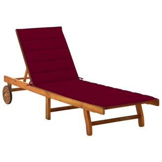vidaXL Vidaxl - Tumbona De Jard&iacute;n Con Coj&iacute;n Madera Maciza De Acacia