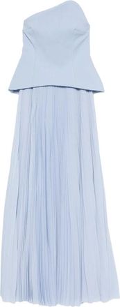 Solace London Britt Strapless Pleated Maxi Dress
