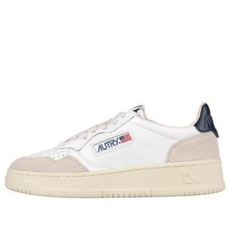 Autry (WMNS) Autry Medalist Low Leather White Suede Blue AULW-LS28
