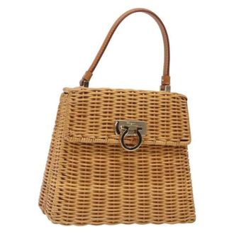 Ferragamo Pre-owned Fabric handbags - Dames - Pre-owned - Beige - Maat: ONE Size