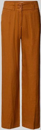 Christian Berg Leinenhose mit Eingrifftaschen in Camel, Gr&ouml;&szlig;e 42